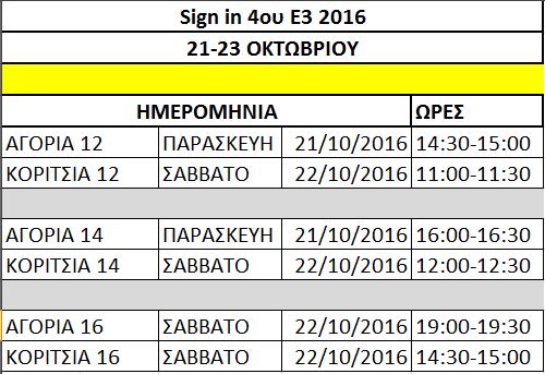 Sign in 4ου Ε3 2016